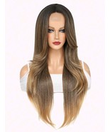 Light brown weavy wig,light brown curly wig, light brown wig with waves - $48.02 CAD