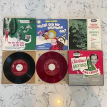 Lot x 6 Christmas Themed 45 Vinyl RPMS - £19.39 GBP