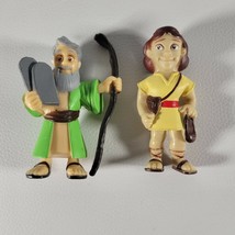 David and Moses Action Figure Lot Greenbrier Bible Christian Bible School - £8.76 GBP