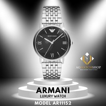 Emporio Armani Men’s Quartz Stainless Steel Black Dial 41mm Watch AR11152 - £105.66 GBP