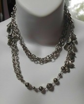 Lia Sophia Silver-tone Monorail Long Bead Chain necklace - £17.12 GBP