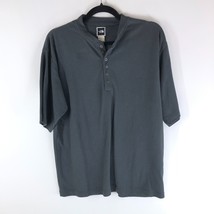 North Face Mens Henley T Shirt Short Sleeve Ribbed Gray M - $12.59