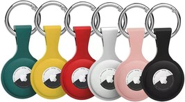 6Pack Silicone Case Compatible With Airtags with Keychain,Holder/Protective Cove - £9.85 GBP