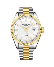 Stuhrling MensTone Layered Stainless Steel Bracelet Watch,Silver/Gold,OS - £88.92 GBP