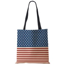 USA Independence Day Print Tote Shoulder Bag For Women Shopping Reusable Bags La - £13.79 GBP