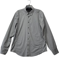 Tranquility Mayhem Men Shirt Size L Gray Grunge Classic Buttons Long Sle... - £9.87 GBP