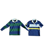 Pair of Polo Ralph Lauren Boys Color Block w/ White Collar Rugby Shirts ... - €29,62 EUR