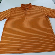 Nike Golf Fit Dry Men’s Orange &amp; White Stripes Polo Shirt Short Sleeve S... - $254.98 MXN