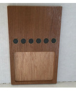 Vintage MCM wood memo pad and metal pen holder office desk wall decor  - $375.38 MXN