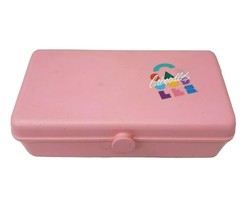 Vintage Caboodles Light Pink Small Makeup Storage Case W/ Mirror &amp; Tray Plastic - £29.68 GBP