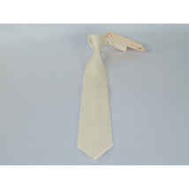 Men Stacy Adams Neck tie Hanky Set Business Formal Solid Color Satin S7 Beige image 4