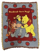 New Disney &quot;Hundred - Acre Hug!&quot; 46X60 Beacon Woven Tapestry Throw Blanket Pooh - £43.25 GBP