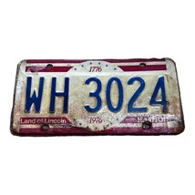 Illinois Collectible License Plate 1976 Bicentennial Tag Original WH3024... - $14.01