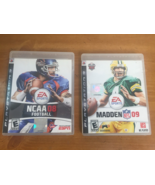 PS3 Madden NFL 09 CIB Complete  &amp; NCAA Football 08 (No Manual) PlayStati... - £10.21 GBP