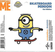 Despicable Me Skateboard Minion Figure Peel Off Car Sticker Decal NEW UNUSED - £2.36 GBP