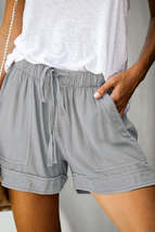 Gray Strive Pocketed Tencel Shorts - £16.92 GBP