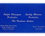 Ralph Flanagan Orchestra Fontane Sisters Vtg Blue Cellophane Business Ca... - $26.57