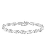 1/6ct tw Diamond Tennis Bracelet in Sterling Silver - £46.27 GBP