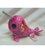TY Teenie Beanie NELLY THE PINK SPARKLY NARWHAL 5&quot; Plush STUFFED ANIMAL ... - $20.31 CAD