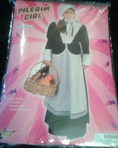 Pilgrim Girl Halloween Costume Thanksgiving School Play Dress Up L 12-14... - £20.56 GBP