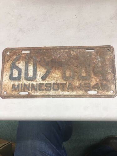 1941 Minnesota MN Vintage LICENSE PLATE Embossed 609-684 - $29.99