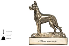Great Dane cropped, dog plaque, can be engraved, limited edition, ArtDog - £61.32 GBP