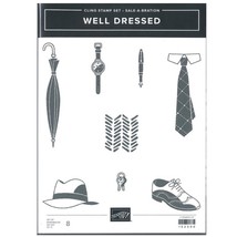 Stampin Up! Well Dressed Retired Stamp Set Father’s Day Cling Sale A Bration - £36.98 GBP
