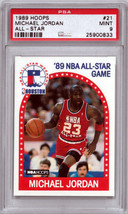 Michael Jordan 1989-90 NBA Hoops All-Star Card #21- PSA Graded 9 Mint (Chicago B - £55.11 GBP
