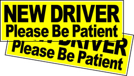 NEW DRIVER Please Be Patient Vehicle Bumper MAGNET 2 Pack 8.8&quot; x 3&quot; (2 M... - £7.74 GBP