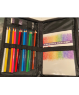 Colored Pencil Case w/Eraser/Sharpener &amp; Drawing Pad 10.5" X 6" NEW/OPEN p2 - $12.99