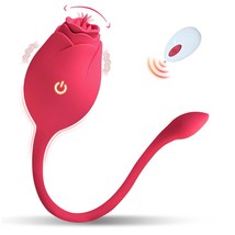 Adult Couples Women Sex Toys, Remote Control Wearable Egg Vibrator, Rose Tongue  - £14.87 GBP