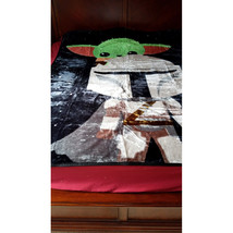 The Mandalorian Fleece Blanket Super Soft Star Wars Blanket - Twin/Full Size - £36.49 GBP