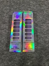 2 Dashing Diva Gloss Gel Nail Paint Strips Glitter Purple GSA28 Witches Brew - £15.08 GBP