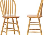 Sunset Trading Selections Arrowback 24&quot; Barstool | Light Oak Solid Wood ... - $894.99
