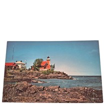 Postcard Eagle Harbor Light House Great Lakes Eagle Harbor MI Chrome Unp... - $6.92