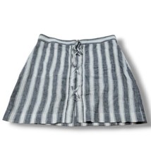 Madewell Skirt Size 4 W30&quot;in Waist A-Line Skirt Linen Blend Mini Skirt Striped - £24.08 GBP