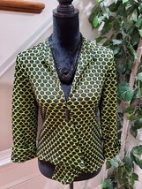 Joseph Ribkoff Women&#39;s Black &amp; Yellow Polyester Long Sleeve Casual Jacket Size 8 - £35.66 GBP