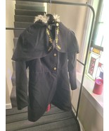 Her Universe Disney Frozen 2 Elsa Anna Black Peacoat Coat w/ Capelet Siz... - £55.03 GBP