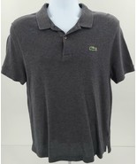 LaCoste Live Youth Grey Short Sleeve Logo Polo Shirt Size 6 - £20.03 GBP