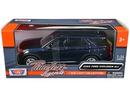 2022 Ford Explorer XLT Dark Blue Metallic &quot;Timeless Legends&quot; Series 1/24 Diecas - £34.07 GBP