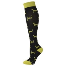 Dog Pattern Knee High - Black (Compression Socks) - S/M - £5.25 GBP