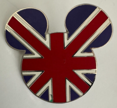Disney Collectors Trading Pin UK British Flag Mickey Mouse Head 2006 - $10.88