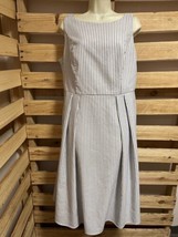 Eva Mendes Sleeveless Asymetrical Striped Dress Woman&#39;s Size 14 Careerwe... - $29.70