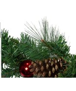 Northlight lit Green Pine Poinsettias and Red Berry Artificial Christmas... - £37.14 GBP