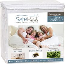 Saferest Mattress Protector – California King - College Dorm Room, New, White - £69.19 GBP