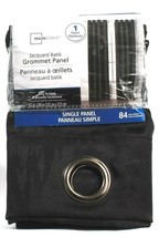 1 Mainstays Grommet Panel Easy to Hang 84" Length 105083 Raven Black Polyester - $24.99