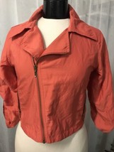 Cabi Women&#39;s Jacket Orange Full Zip Lightweight Jacket Windbreaker Size XS - £22.71 GBP