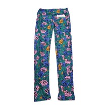 Lularoe Pants Womens One Size Blue Floral Printed Comfy Casual Pull On L... - £19.02 GBP