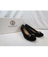 NIB Woman&#39;s Giani Bernini Memory Foam Black Wedge Round Toe Gold Accents... - $1,023.03 MXN