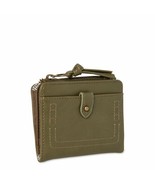 Time And Tru Women&#39;s Julia Mini Wallet Solid Moss Green  CC Holder Zippe... - £7.54 GBP